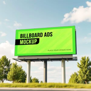 Greenery View Billboard Mockup PSD (Free)