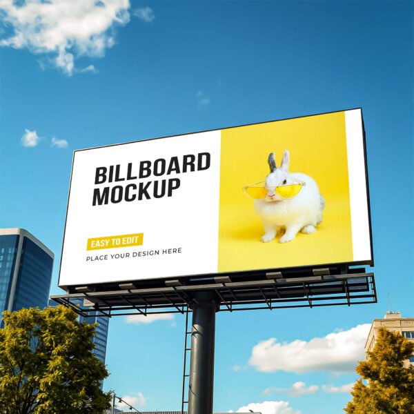 Outdoor Billboard Mockup Template PSD (Free)