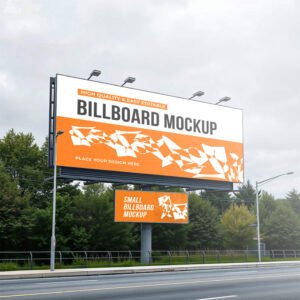 Large Horizontal Billboard Mockup PSD (Free)