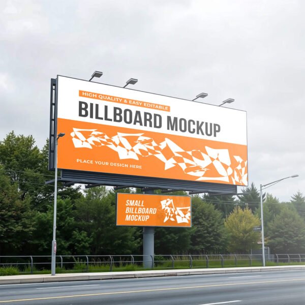 Large Horizontal Billboard Mockup PSD (Free)
