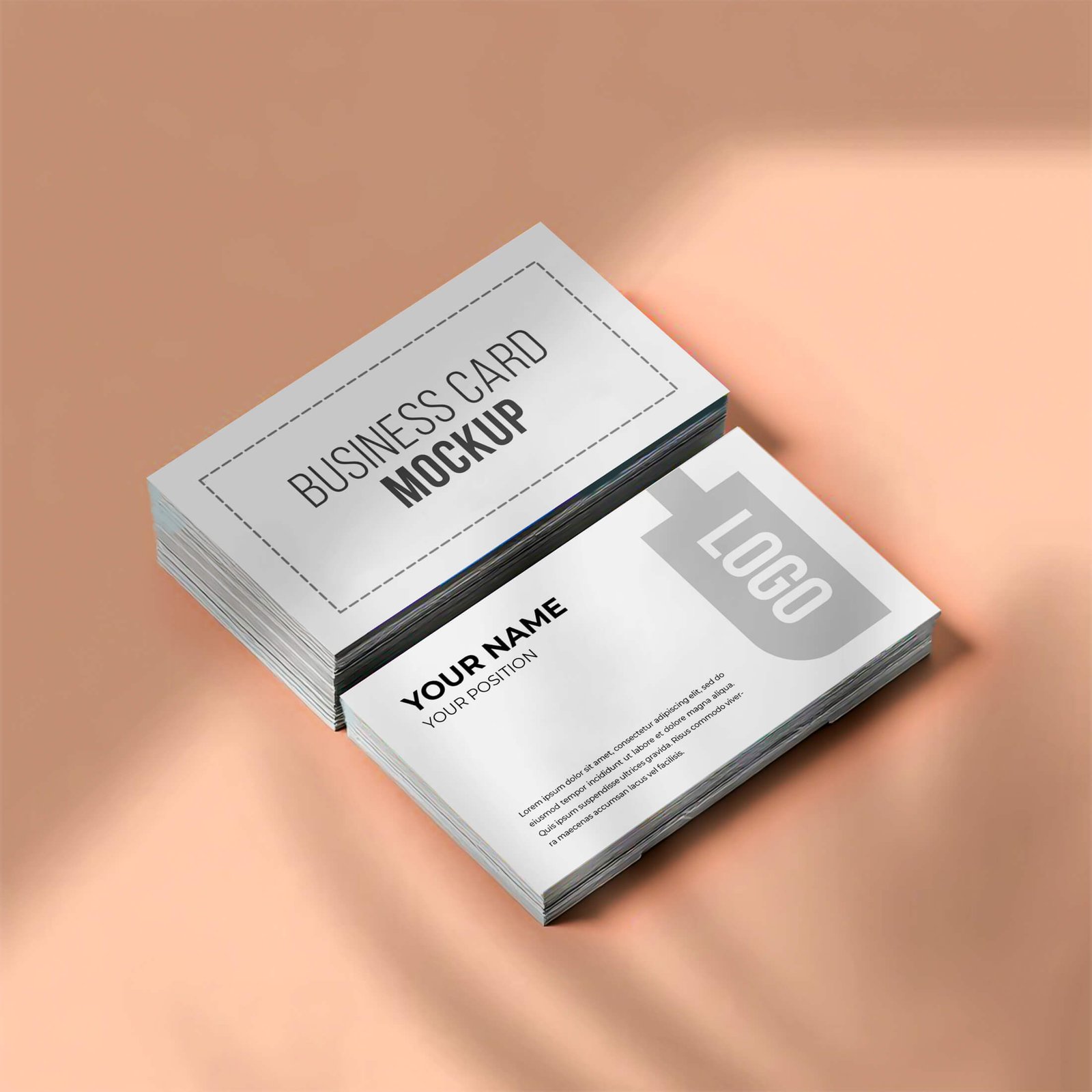 Stacked Business Cards Mockup PSD (Free)
