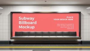 Free Subway Billboard Mockup PSD