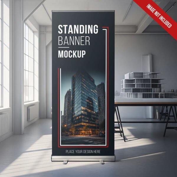 Architecture Office Stand Banner Mockup