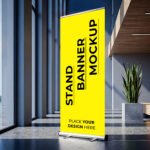 Event Stand Banner Mockup PSD