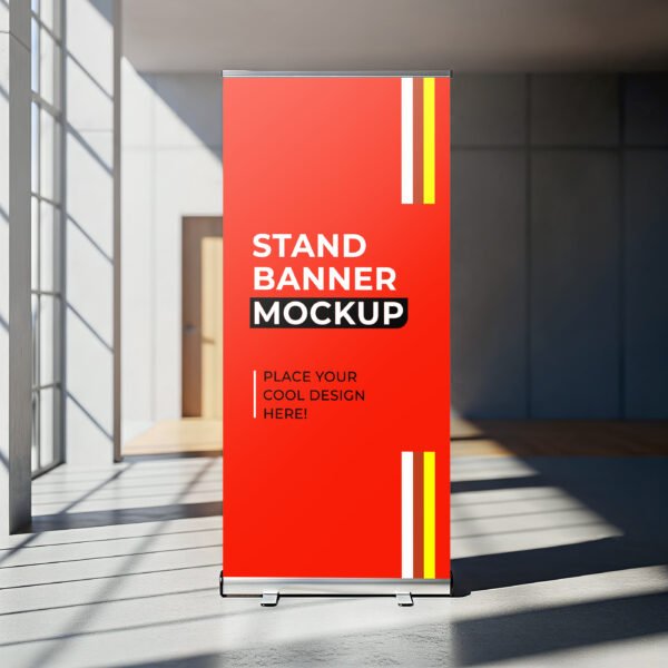 Clean Stand Banner Mockup PSD