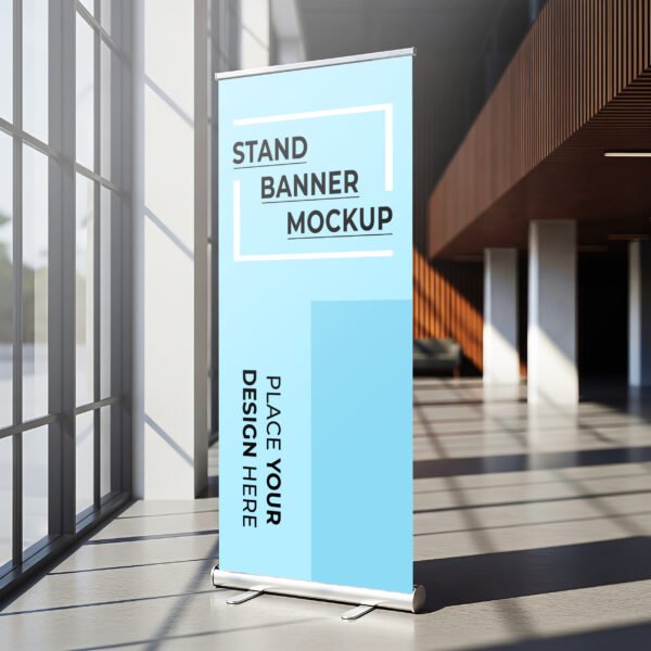 Modern Stand Banner Mockup PSD