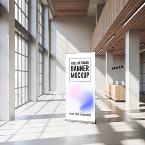 Beautiful Stand Banner Mockup PSD