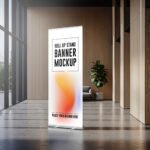 Roll Up Stand Banner Mockup PSD