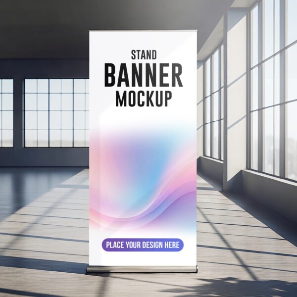 Modern Stand Banner Mockup PSD
