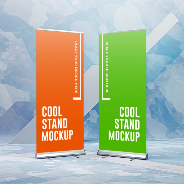 Stand Rollup Banner Mockup PSD