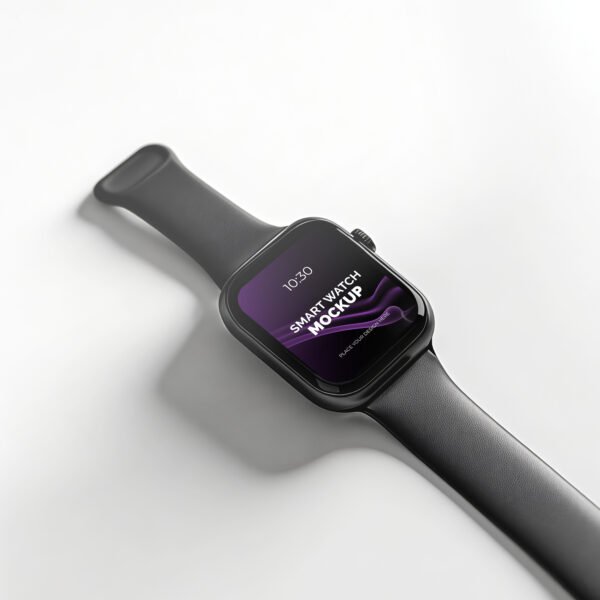 Black Stylish smartwatch mockup PSD