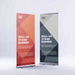 Modern Rollup Stand Banner Mockup PSD