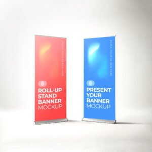Stand Banner for advertise Mockup PSD