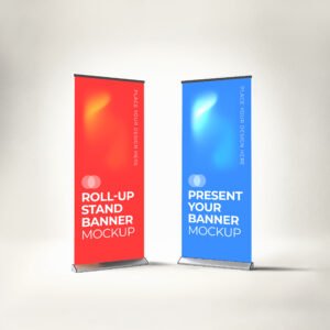 Stand Banner for event Mockup PSD