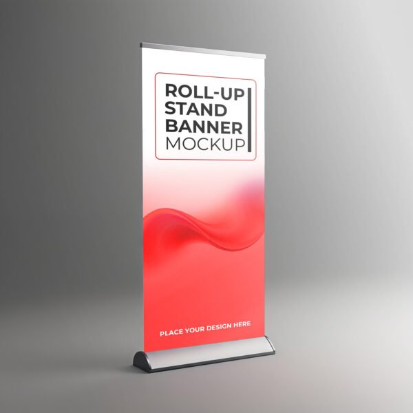 Modern Roll-up Stand Banner Mockup