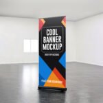 Roll-Up Banner Mockup in an Empty Room