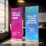Two Stand Banner Mockups PSD