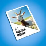 Top View A4 Magazine Mockup PSD