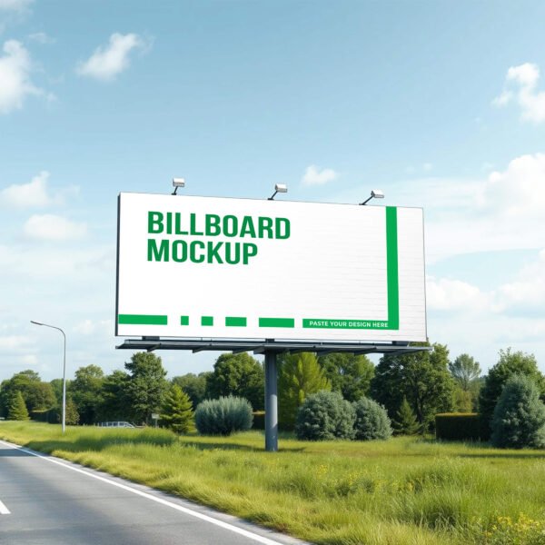 Beautiful View Wide Billboard Mockup PSD