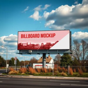 Beautiful View Wide Billboard Mockup PSD