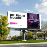 City Outdoor Advertising Billboard Mockup