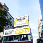 Two Billboards Mockup Vertical and Horizontal Banner mockup