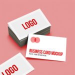 Business Card Mockup Front and Back PSD
