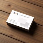 Business Card on Wooden Table Mockup