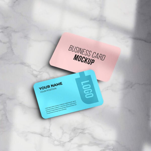 Business Card on Clean background Mockup PSD