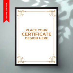 Traditional certificate vertical with ornaments