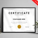 Certificate Mockup PSD easily editable