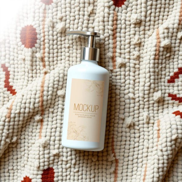 Soap Dispenser Bottle label Mockup PSD