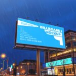 Night Wide Billboard Mockup PSD 7