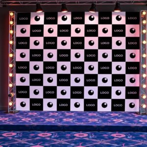Step and repeat backdrop Mockup PSD