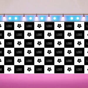 Wide step and repeat banner on event Mockup