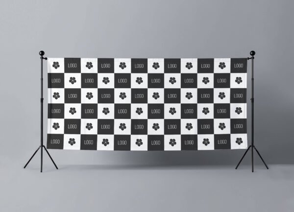 Wide step and repeat banner Mockup