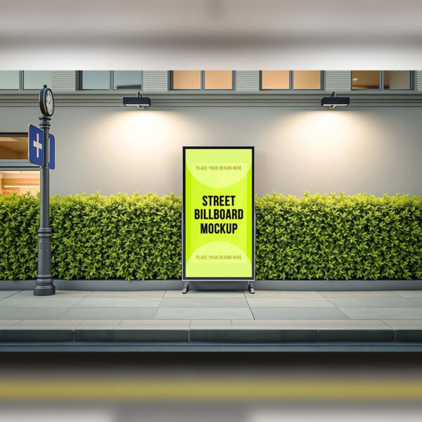 Street Stand Billboard Mockup (PSD)