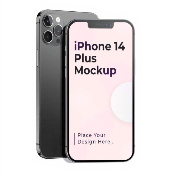 iPhone Mockup on white background PSD